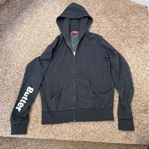 EUC- Butter Dark Gray - Unicorn Rhinestone Design Hoodie Sweatshirt - Girls XL